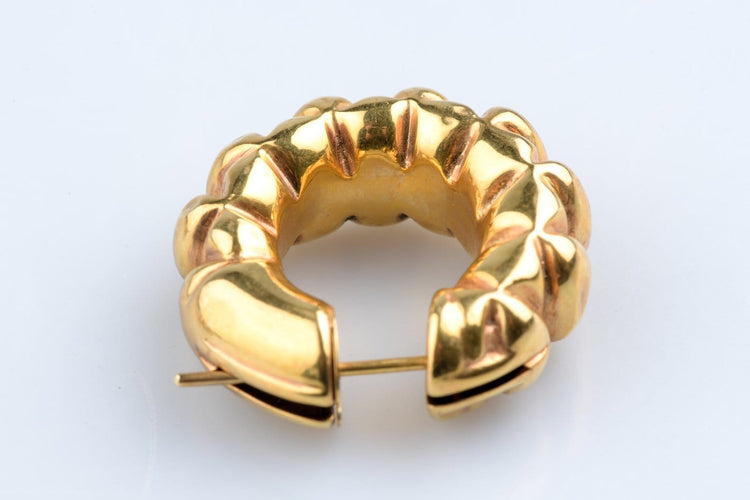 Boucles d'oreilles Chimento - Boucles d’oreilles demi-créoles godronnées en or jaune 18K 58 Facettes CRLCHIMCC1496-107
