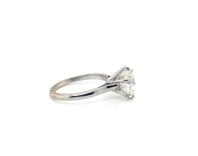 Bague 51 Bague solitaire diamant taille ancienne 2,8 ct en or blanc et platine 58 Facettes 7870