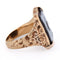 Bague 62 Bague chevalière ancienne - Or jaune 18 ct et sardoine gravée armoiries 58 Facettes AN640 '(04429)