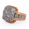 Bague 49 Bague Art déco en or jaune 18 ct et platine avec diamants 58 Facettes AN 643 '(00319)
