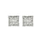 Paire de Boutons d'oreilles en or gris, diamants princesse et diamants taillés en brillant 58 Facettes 260273