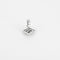 Paire de Boutons d'oreilles en or gris, diamants princesse et diamants taillés en brillant 58 Facettes 260273
