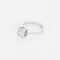 Bague 51 Bague moderniste en or gris et petits diamants princesse 58 Facettes 260274