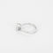 Bague 51 Bague moderniste en or gris et petits diamants princesse 58 Facettes 260274
