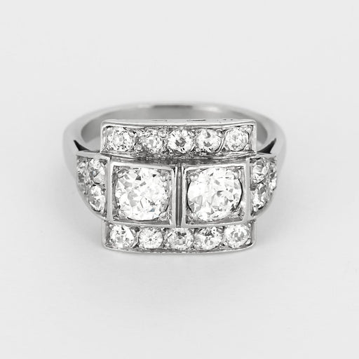 Bague 55 Elegante Bague Art déco en or gris et diamants taille ancienne 58 Facettes 260239