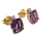Boucles d'oreilles Boucles d’oreilles - Améthystes et diamants en or rose 18k 58 Facettes PE681