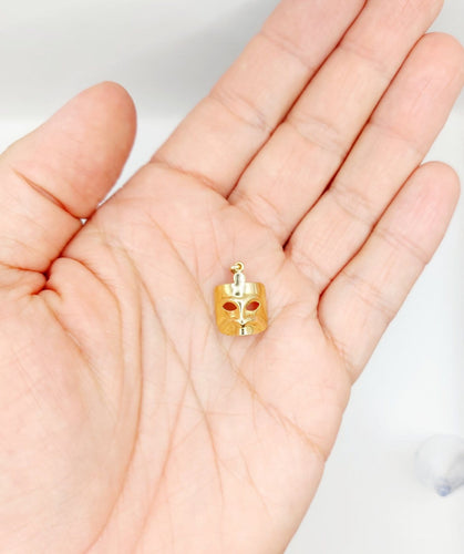 Pendentif Pendentif vintage masque de carnaval en or jaune 18k 58 Facettes A06975