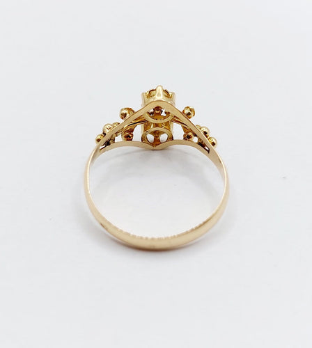 Bague 52 Bague toi et moi Art nouveau en or 18k et perles 58 Facettes A07003