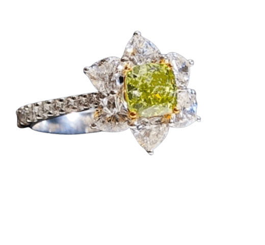 Bague 48 Graff - Bague en or 750 avec diamant de couleur 0,77 ct 58 Facettes Jnci28