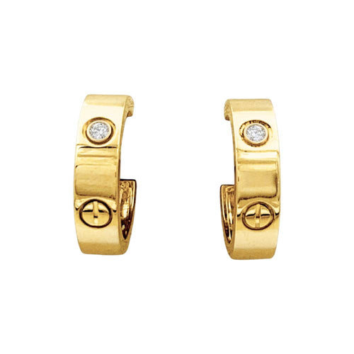 Boucles d'oreilles Boucles d'oreilles Cartier, "Love", or jaune et diamants. 58 Facettes 35635
