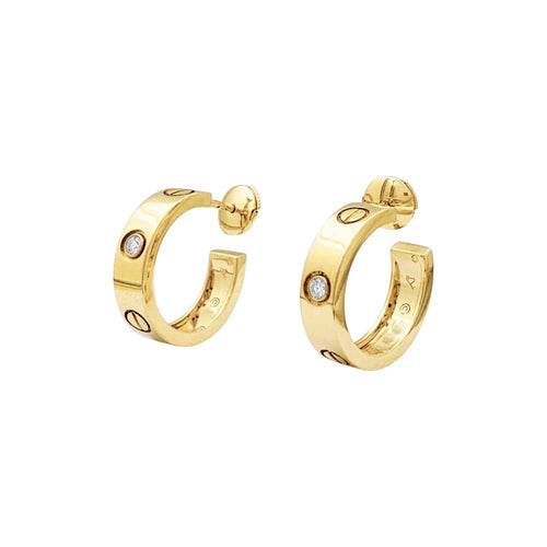 Boucles d'oreilles Boucles d'oreilles Cartier, "Love", or jaune et diamants. 58 Facettes 35635