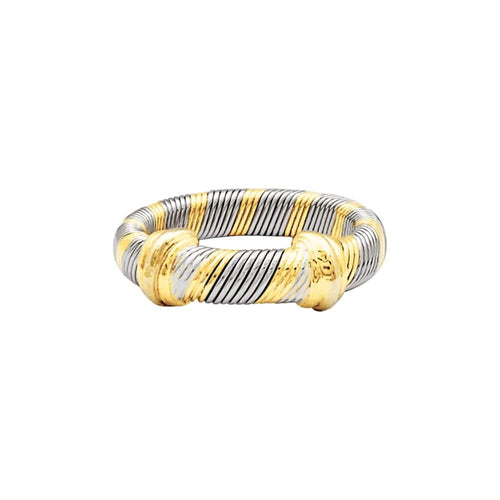 Bague 50 Bague Cartier, "Trinity", trois tons d'or et acier. 58 Facettes 35606