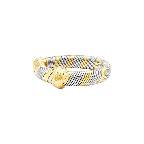Bague 50 Bague Cartier, "Trinity", trois tons d'or et acier. 58 Facettes 35606