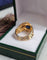 Bague 54.5 Bague bandeau en or jaune, saphir et diamants 58 Facettes 695