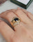 Bague 54.5 Bague bandeau en or jaune, saphir et diamants 58 Facettes 695
