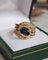Bague 54.5 Bague bandeau en or jaune, saphir et diamants 58 Facettes 695