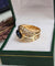 Bague 54.5 Bague bandeau en or jaune, saphir et diamants 58 Facettes 695