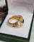 Bague 54.5 Bague bandeau en or jaune, saphir et diamants 58 Facettes 695