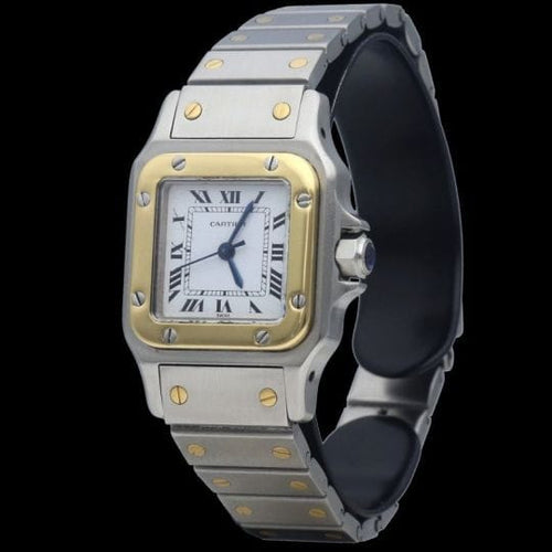 Montre Cartier Montre Santos Dame Or Jaune 18K Et Acier 58 Facettes MT45417