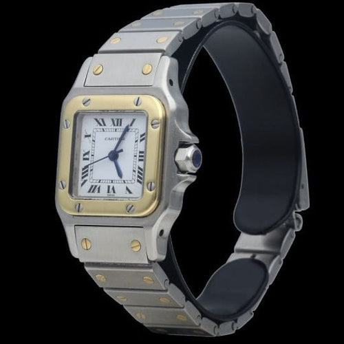 Montre Cartier Montre Santos Dame Or Jaune 18K Et Acier 58 Facettes MT45417