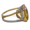 Bague 52 Bague vintage « Villa » - Béril et diamants en or 18 kt 58 Facettes AN632 (00829)