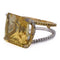 Bague 52 Bague vintage « Villa » - Béril et diamants en or 18 kt 58 Facettes AN632 (00829)