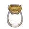 Bague 52 Bague vintage « Villa » - Béril et diamants en or 18 kt 58 Facettes AN632 (00829)