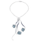 Collier Océan - Collier en or blanc, saphir, diamants et zircon 58 Facettes OC-63700140