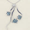 Collier Collier océan - Collier en or blanc saphirs, diamants et zircon 58 Facettes OC-63700140