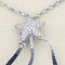 Collier Collier océan - Collier en or blanc saphirs, diamants et zircon 58 Facettes OC-63700140