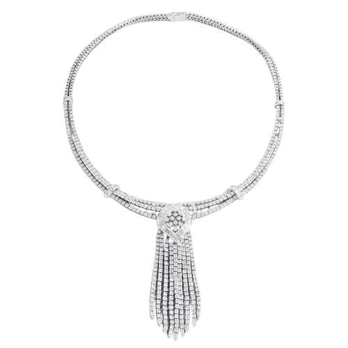 Collier Collier en or blanc et diamants taille baguette 58 Facettes 63700105