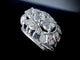 Bague 50 Bague trilogie style Art déco en or blanc 18 carats et diamants 58 Facettes Bague 006