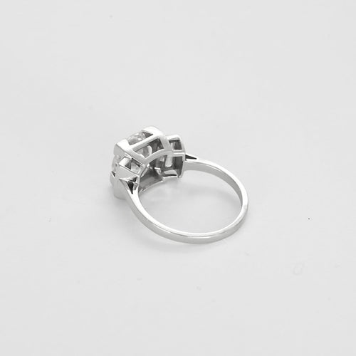 Bague 54 Bague solitaire or gris et diamant taille ancienne 2.28 carats environ 58 Facettes 260214