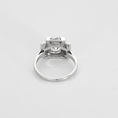 Bague 54 Bague solitaire or gris et diamant taille ancienne 2.28 carats environ 58 Facettes 260214