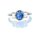 Bague 56 Bague en or 18 carats avec saphir de Ceylan et diamants 58 Facettes AB715