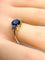 Bague 56 Bague en or 18 carats avec saphir de Ceylan et diamants 58 Facettes AB715