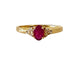 Bague 56 Bague en or jaune 18 carats rubis et diamants 58 Facettes AB716