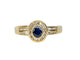 Bague 56 Bague en or jaune 18 carats avec saphir et diamants 58 Facettes AB717