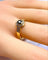 Bague 56 Bague en or jaune 18 carats avec saphir et diamants 58 Facettes AB717