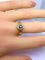 Bague 56 Bague en or jaune 18 carats avec saphir et diamants 58 Facettes AB717