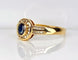 Bague 56 Bague en or jaune 18 carats avec saphir et diamants 58 Facettes AB717