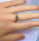 Bague 56 Bague en or jaune 18 carats avec saphir et diamants 58 Facettes AB717
