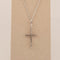 Collier Chaîne et croix en or blanc 18 carats avec diamants 58 Facettes 2752781