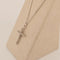 Collier Chaîne et croix en or blanc 18 carats avec diamants 58 Facettes 2752781