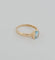 Bague 55.5 Bague aigue-marine en or jaune 18 carats 58 Facettes 3042179