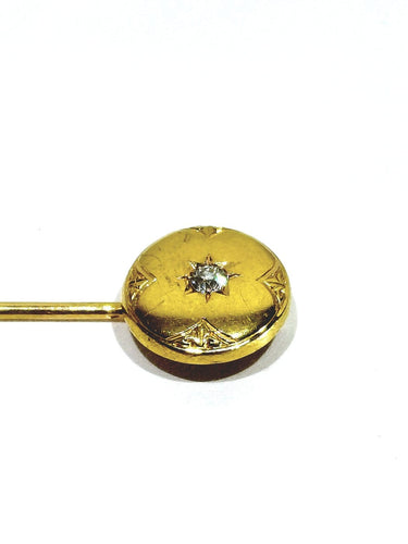 Épingle à cravate en or jaune 18 carats et diamant 58 Facettes id: 1756197
