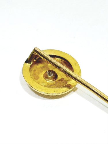 Épingle à cravate en or jaune 18 carats et diamant 58 Facettes id: 1756197