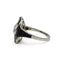 Bague 59 Art déco - Bague géométrique en platine, onyx et diamants 58 Facettes 1401