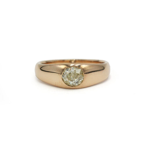Bague 55 Bague en or jaune 750 - Diamant taille ancienne env. 0,80 ct 58 Facettes 1403