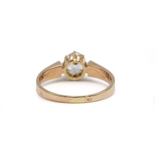 Bague 56 Bague solitaire en or jaune 750 et diamant taille ancienne 58 Facettes 1404